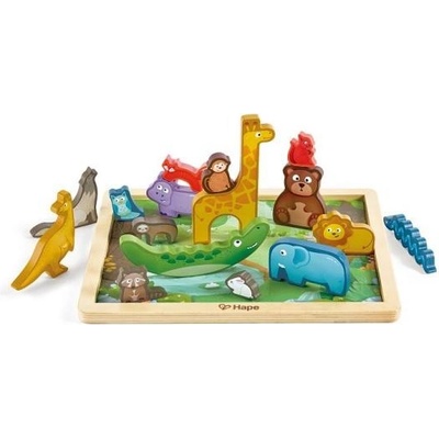 Hape puzzle zvieracie kráľovstvo