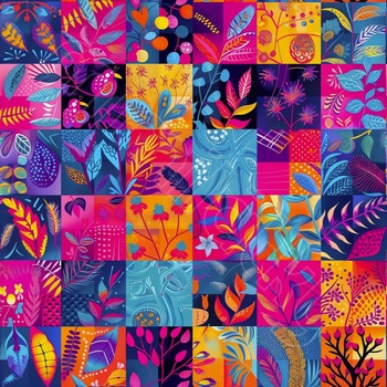 Softshell jarní květinový patchwork by MIMI