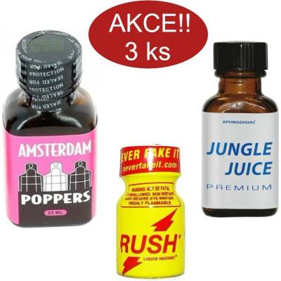 Rush Poppers Amsterdam Jungle mix pack 3 x 24 ml