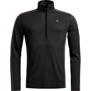 Ortovox Мъжко мериносово термобельо Ortovox 185 Rock'N'Wool Zip Neck Merino base layer - Black Raven - размер XXL (015-2323-0115)