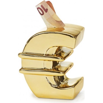 Pokladnička v tvare zlatého eura zent 5262 14 cm