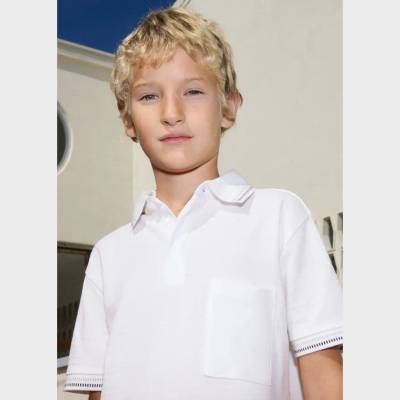 MAYORAL Поло тениска къс ръкав джоб Сметана за момче Mayoral