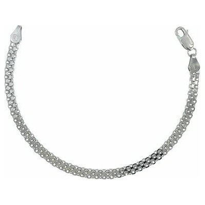 Infinitysilver stříbrný náramek bismark třířadý 136005317
