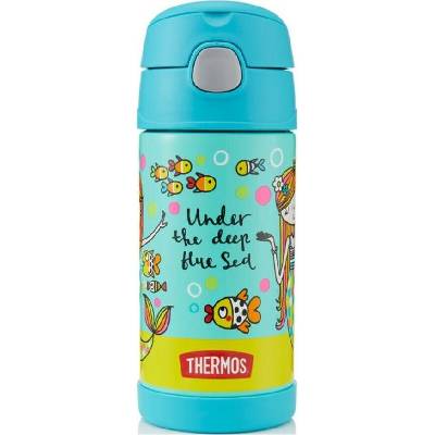 Thermos termolahev se slámkou FUNtainer mořské panny 355 ml
