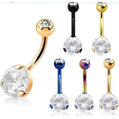 InfinityPierce Piercing do pupíku s čirým kamínkem BNRDZ8JBT