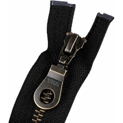 Staromosazný zip YKK No 5 délka 60 cm bundový - černá