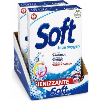 Soft Blue Oxygen prací prášek na bílé prádlo 2 x 105 PD