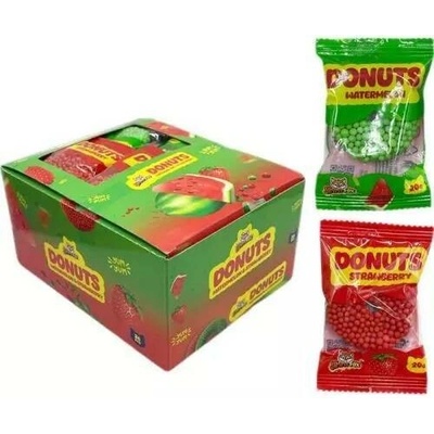 JimmyFox candy donuts watermelonstrawberry mix 36 x 20 g
