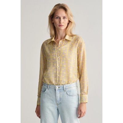 Gant rel g pattern cot silk shirt žltá