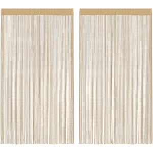 vidaXL Пердета ресни, 2 бр, 100x250 см, бежови (132404)