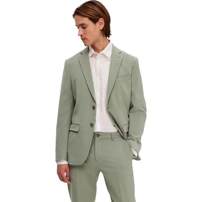 SELECTED Сако Selected Corby Seersucker Slim Fit blazer - Green (Desert Sage)