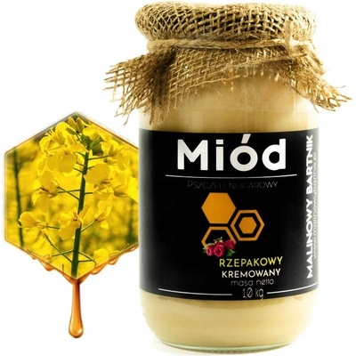 Repkový nektárový med krémový Malinowy Bartnik 1 kg