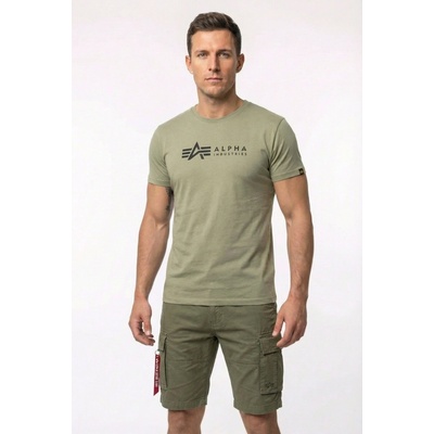 Alpha Industries Tričko Alpha Label T olivové