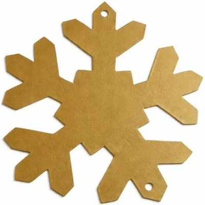DECOLED 2D Kovová vločka zlatá priemer 10 cm