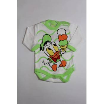 Image 1 of БЕЙБ ФЕШЪН ЕООД Боди с дълъг ръкав в бяло и зелено, 56, 80