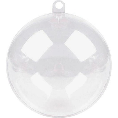 Plastová koule Ø6 cm dvoudílná Varianta: 1 transparent, Balení: 12 ks