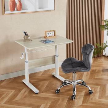 Повдигащо компютърно бюро kasios дъб/бяло