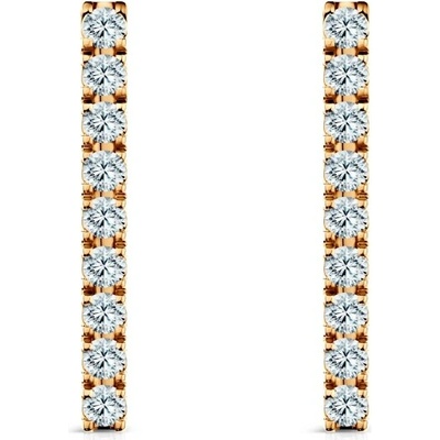 SAVICKI Náušnice Share Your Love: žlté zlato, laboratórne diamanty SYL-K04-BR-018-LAB-Z
