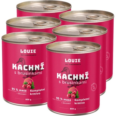 Louie Dog kačacie s brusnicami 8 x 800 g