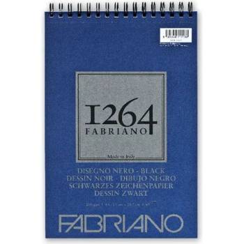Fedrigoni 1264 200g A4 40 листа със спирала, черен блок за рисуване 19100652 (19100652)