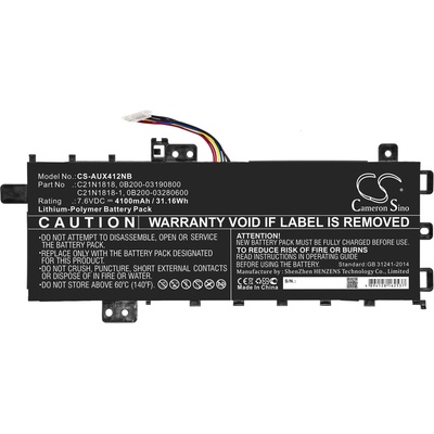 Cameron Sino ASUS VivoBook 14 X409UA-BV050T, VivoBook 15 F1500EA-BQ2362, C21N1818, LiPo, 7.6V, 4100mAh, CAMERON SINO (CS-AUX412NB)