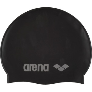 Arena Детска шапка за плуване Arena Kid's Classic Silicone Swim cap - Black / Silver - размер One Size (581-0114-0111)