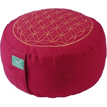 Yogashop Meditační polštář Flower of life bordó kapuk 36x15