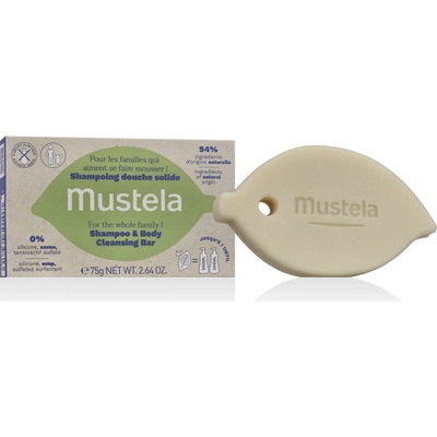 Mustela Shampoo & Body Cleansing Bar Tuhý šampón a sprchový gél 2 v 1 75 ml