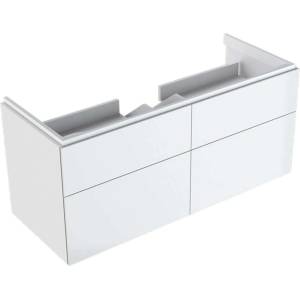 Geberit Xeno 2 - Шкафче под умивалника 120 см с LED осветление, 4 чекмеджета, лъскаво бяло 500.518. 01.1 (500.518.01.1)