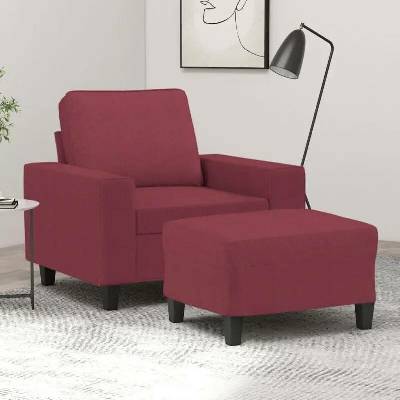 vidaXL 11461.3201149 s podnožkou vínové 60 cm textil