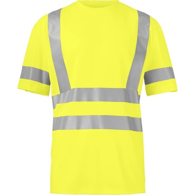 Projob Tričko 6030 bezpečnostní reflexní krátký rukáv unisex Žlutá fluorescent S
