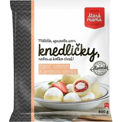 Stará Mama Knedličky plnené tvarohovo-jahodovou náplňou 500 g