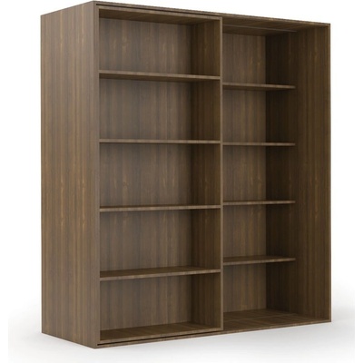 B2B Partner Dvouřadá posuvná knihovna DOUBLE ořech 1800x700x2000 mm