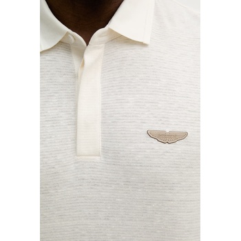 BOSS Тениска с яка с лен boss boss x aston martin (50558809)