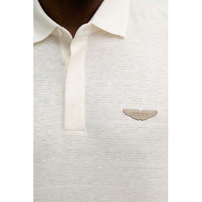 BOSS Тениска с яка с лен boss boss x aston martin (50558809)