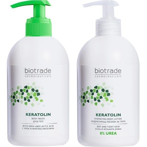 Biotrade Keratolin Body Комплект - Душ гел и Лосион за тяло, 8% урея, 2 x 400 ml Лосион за тяло