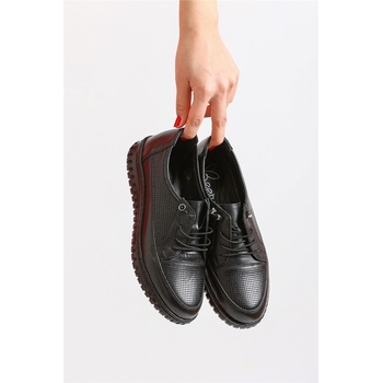 Johns Athletic Дамски лоуфъри от естествена кожа by176 - Черни #370011 (370011_Черно)