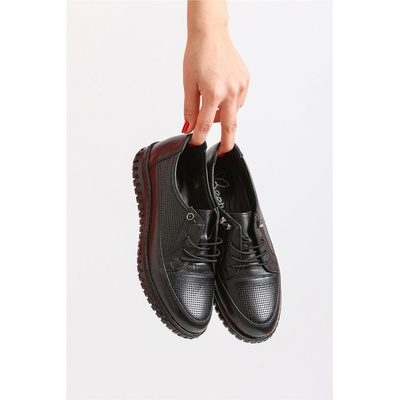 Johns Athletic Дамски лоуфъри от естествена кожа by176 - Черни #370011 (370011_Черно)