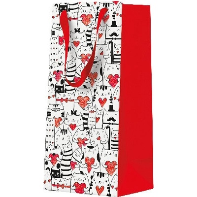 Paw Papírová taška PAW Purfect Heart Design DEO ,balení 5 ks 615492