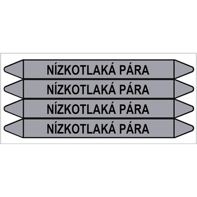Značení potrubí, nízkotlaká pára,4 ks, 250 × 26 mm PZ 009492