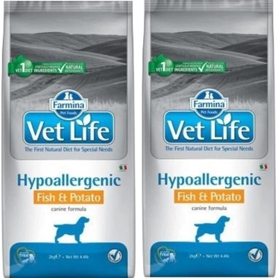 Vet Life Dog Hypoallergenic Fish & Potato 2 x 2 kg