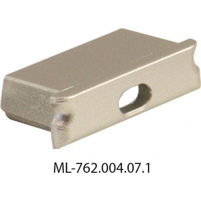 ML-762.004.07.1 Koncovka s otvorem pro PZ, stříbrná barva, 1 ks