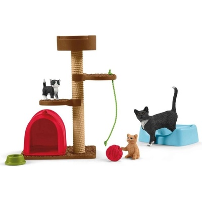 Schleich 42501 Škrabací mačací strom s mačiatkami