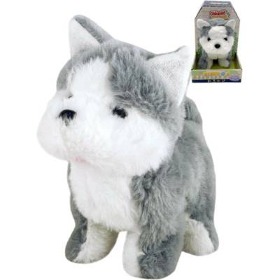 MAC TOYS Psík Husky interaktívne zvieratko chodiace na batérie