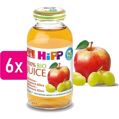 HiPP BIO Jablčno-hroznová šťava 6 x 200ml