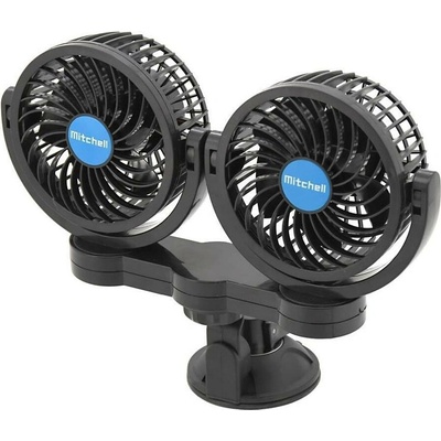 Compass | Ventilátor s prísavkou do auta 7W/12V čierna | CP0290