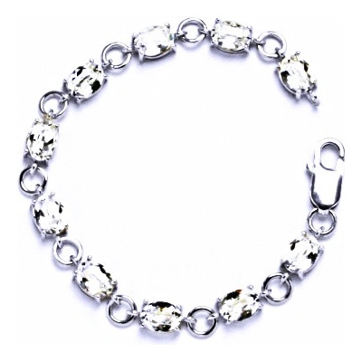 Čištín stříbrný s krystaly Swarovski čirý R 1245