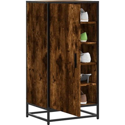 vidaXL Етажерка за обувки, опушен дъб, 48x38x97, 5 см, инженерно дърво (849201)