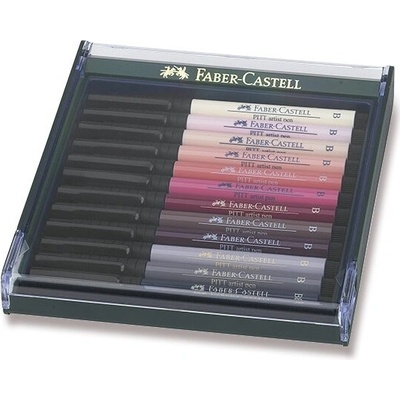 Faber-Castell 267424 Pitt Artist Pen Brush 12 ks telové farby