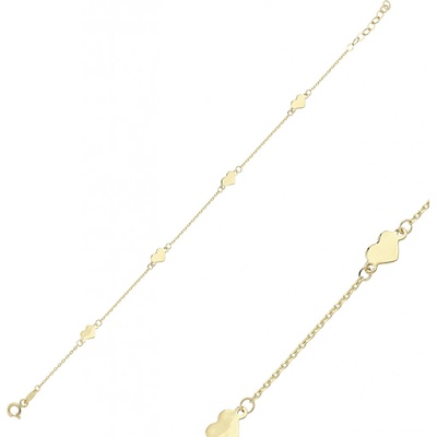 Lillian Vassago zlatý náramek se srdíčky LLV46-GB043